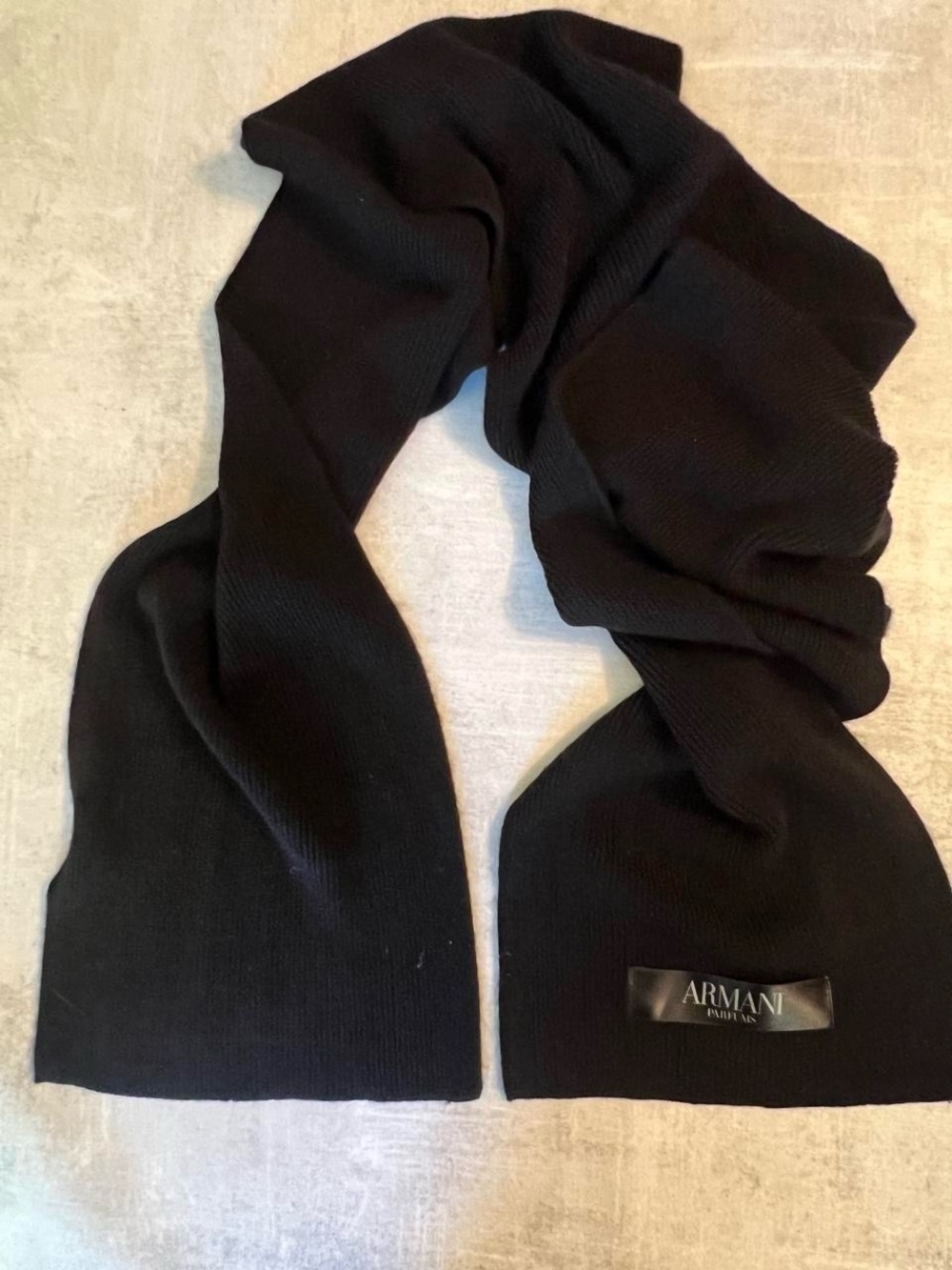 Armani Exchange Black Knit Scarf